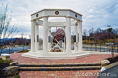 Vinton-Roanoke County Veterans Monument Editorial Stock Photo